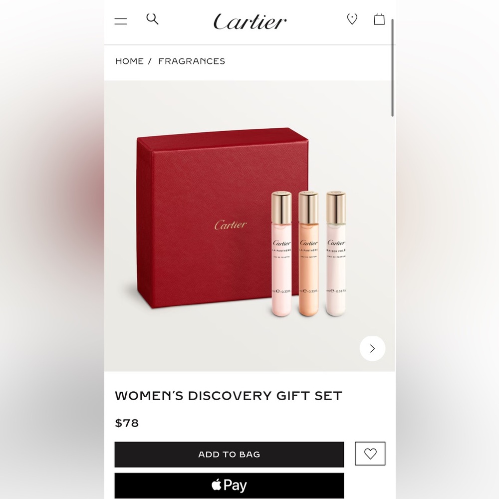 Cartier Rivières Collection- Perfume Gift set